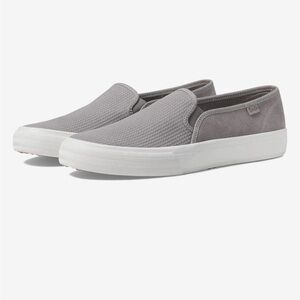 Keds double decker slip on perforated grey loafers 7.5